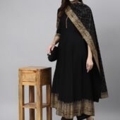 Women Black Ethnic Motifs Printed Kurta with Palazzos & With Dupatta