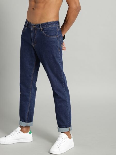 Men Blue Slim Fit Mid-Rise Clean Look Stretchable Jeans