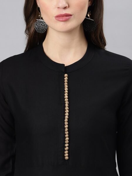 Women Black Ethnic Motifs Printed Kurta with Palazzos & With Dupatta