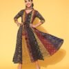 Anayna Women Red Floral Swirling Volume Dress